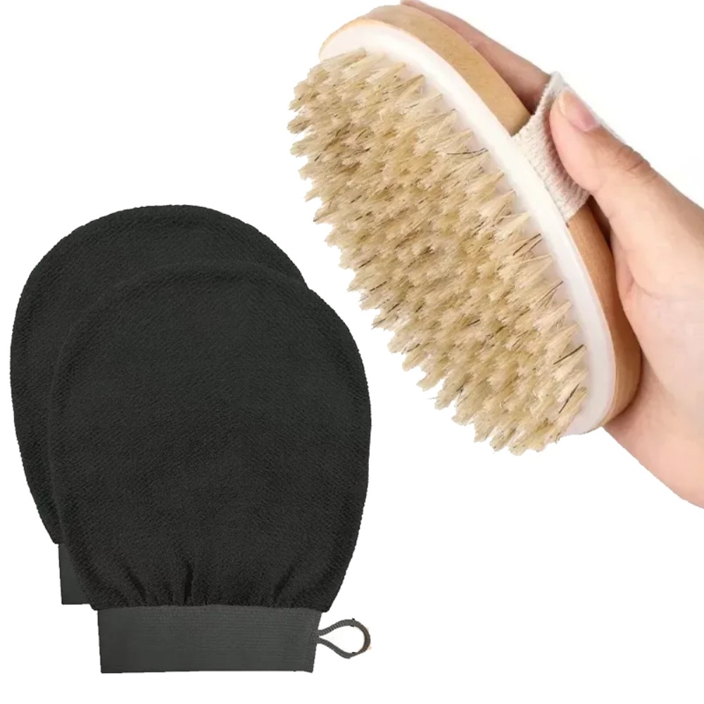 Dry Brush Body - Kit Esfoliante Corporal 2 Peças: Escova