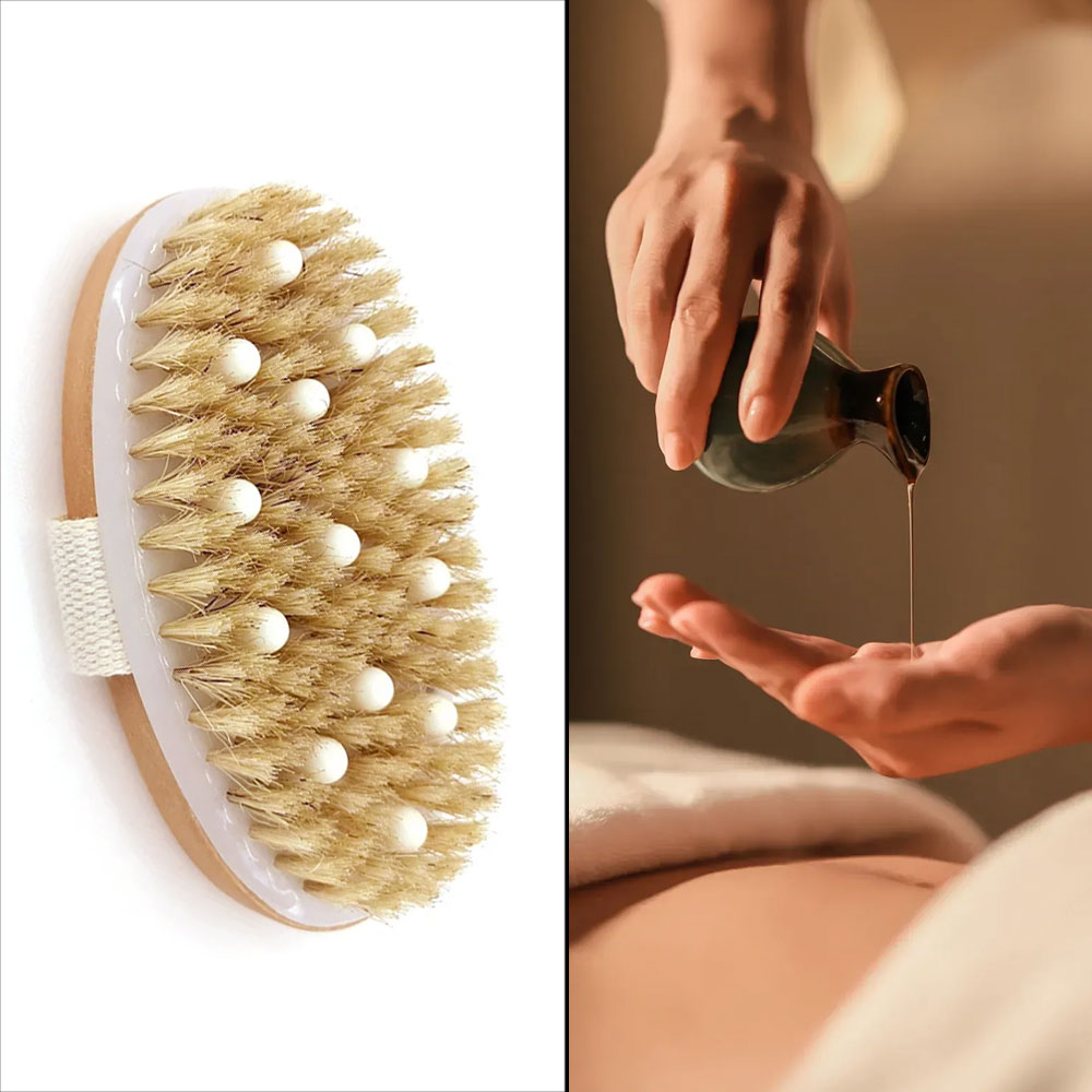 Escova corporal 2 em 1 para pe - Dry Brush Body avaliação e preço
